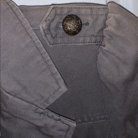 Short Sleeve Denim Material Blazer - Picture 7 of 8